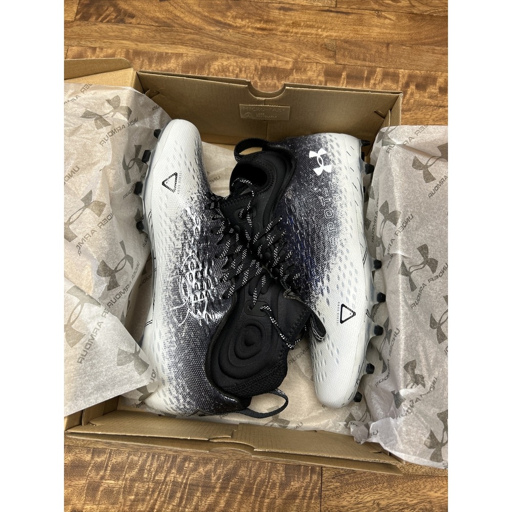 Under Armour Spotlight Lux MC 2.0 Mens Football Cleats‎ Black White 3025082-001